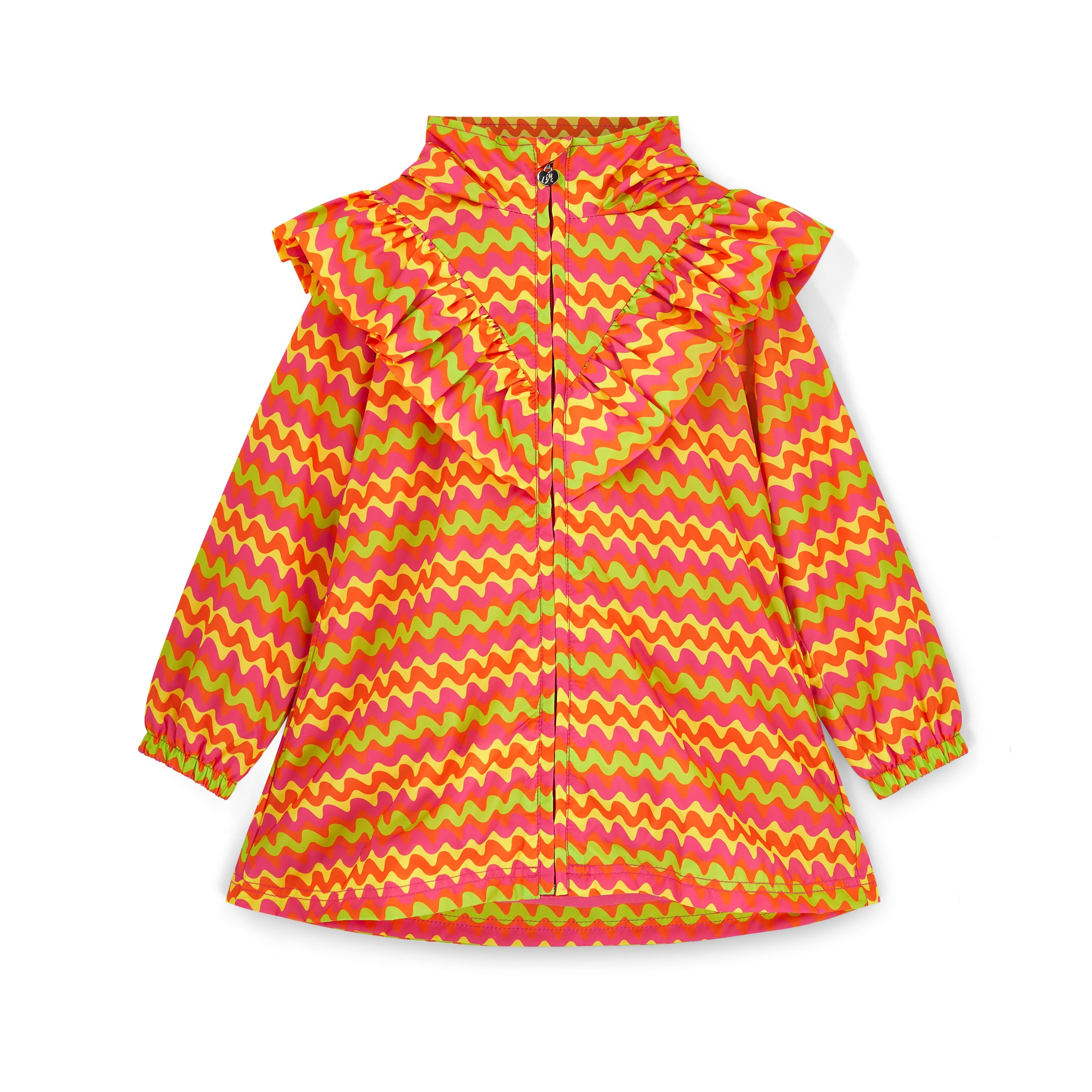 PREORDER SS26 ADee TANYA Multicoloured Zig Zag Print Raincoat