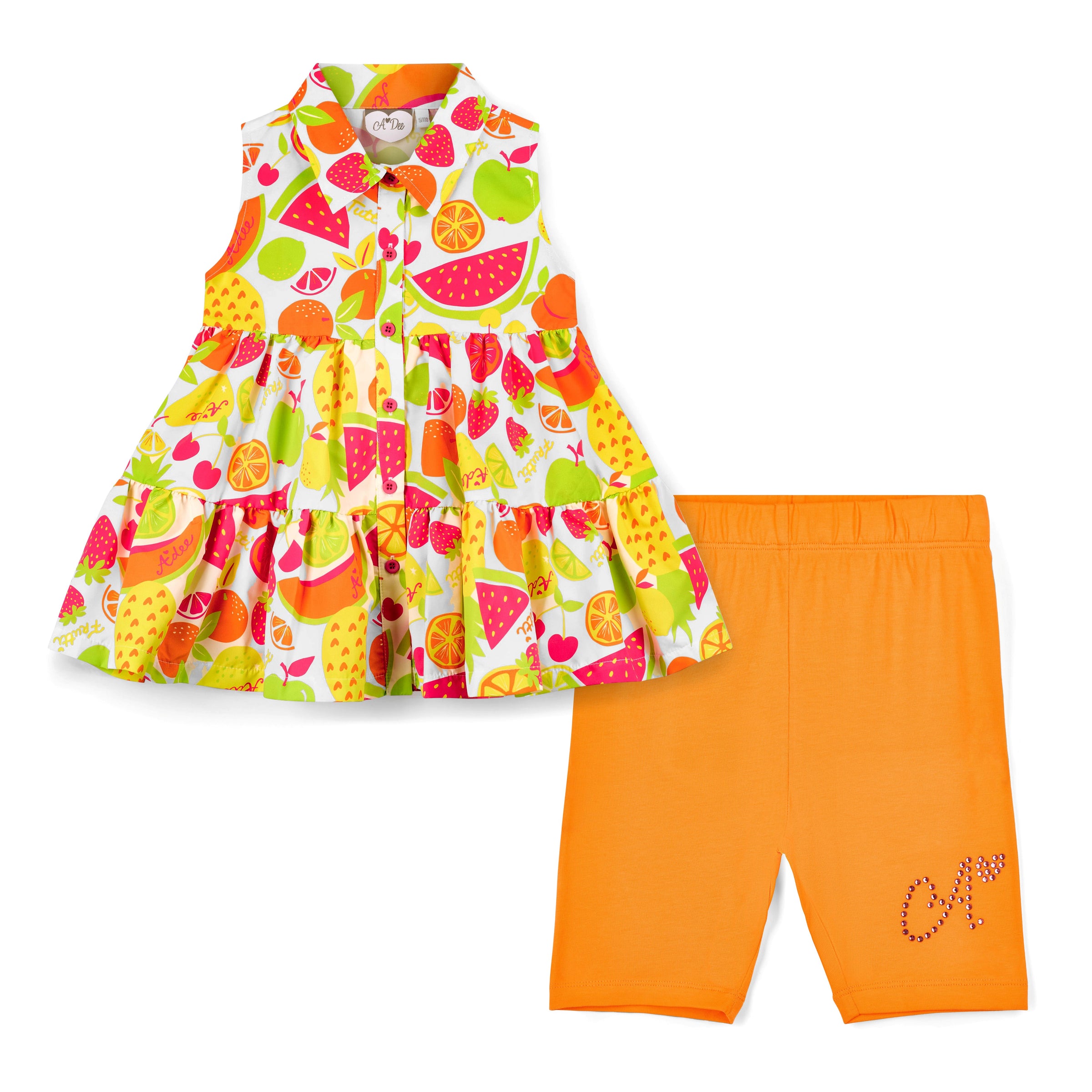 PREORDER SS26 ADee TESSY Multicoloured Fruit Print Cycling Shorts Set