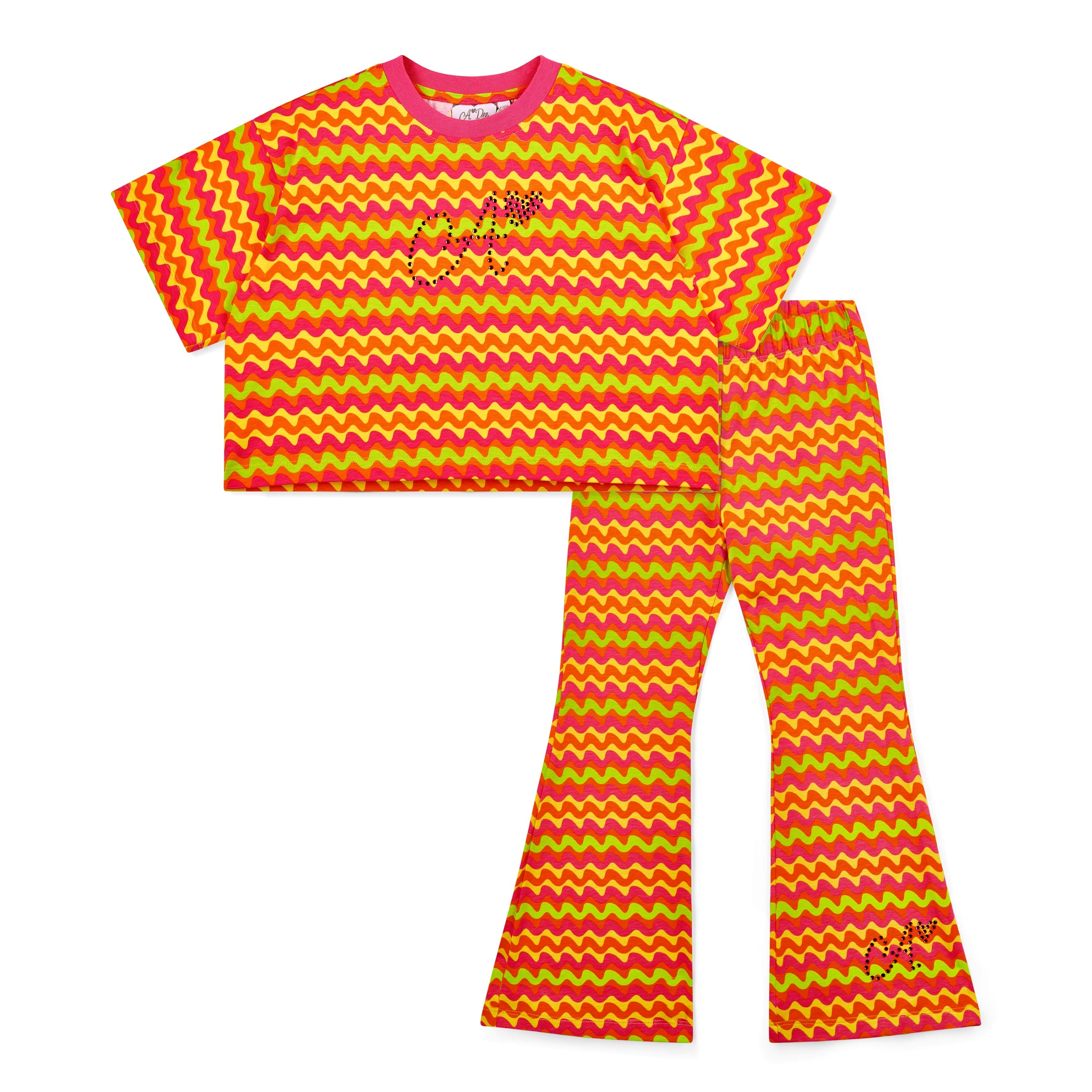 PREORDER SS26 ADee THEA Multicoloured Zig Zag Flares Set