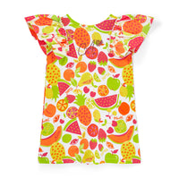 PREORDER SS26 ADee TAMARA Multicoloured Fruit Print Bow Frill Dress