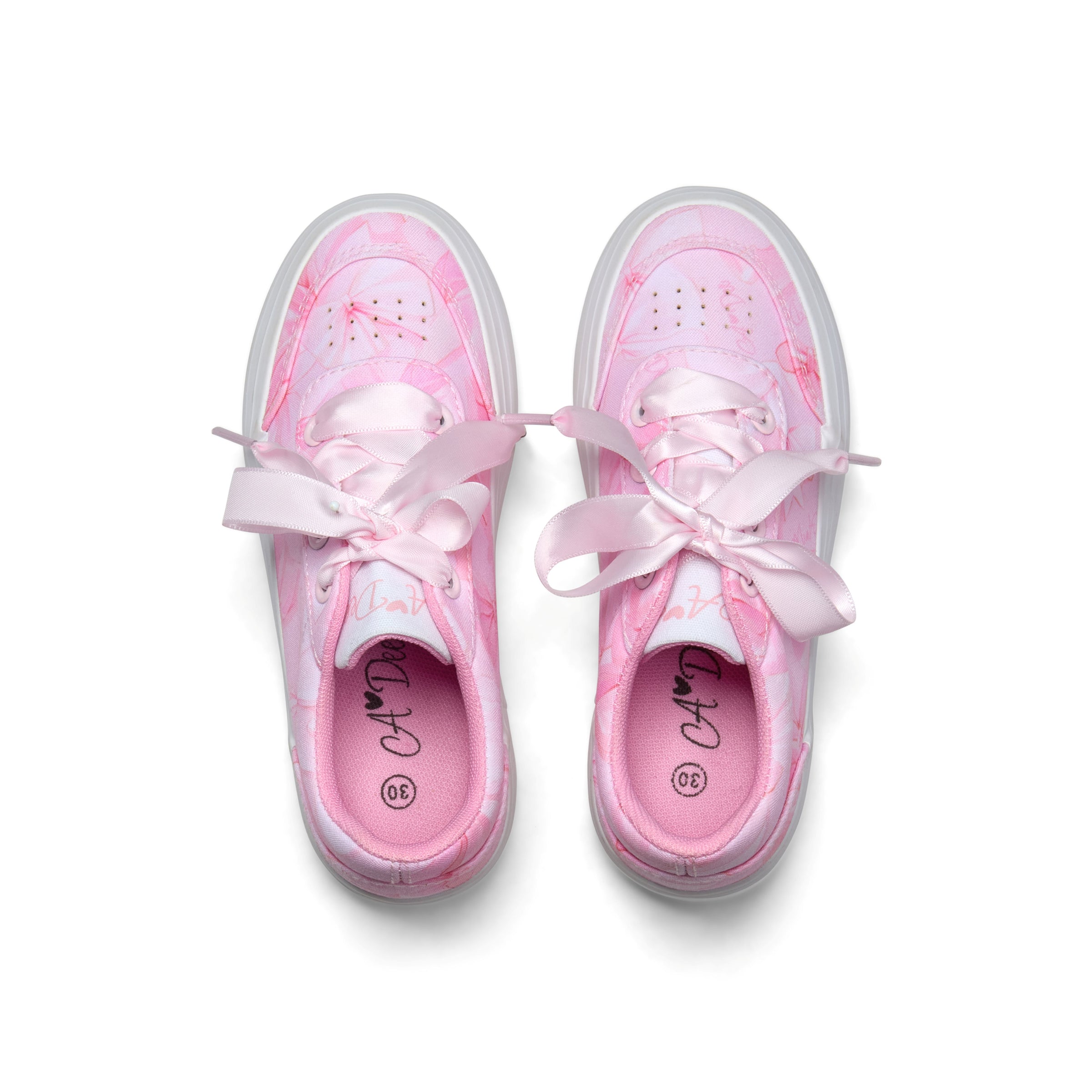 PREORDER SS26 ADee PATTY Pink Bow Print Platform Trainers