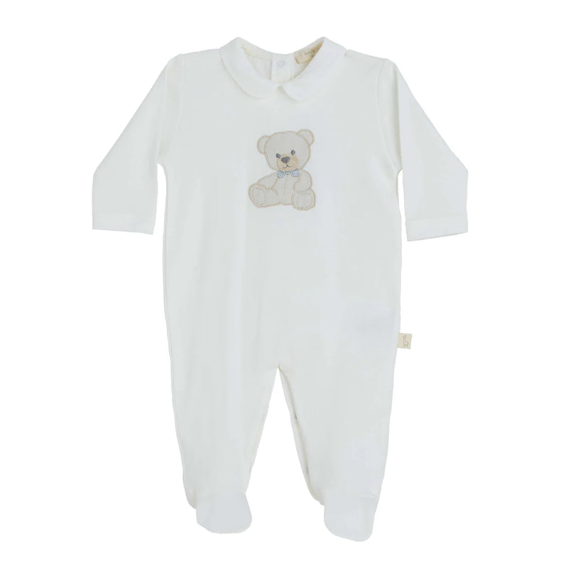 Baby Gi Ivory Cotton Sweet Teddy Babygrow