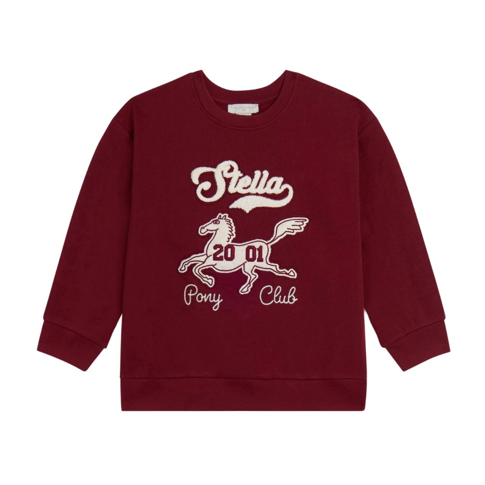 Stella McCartney Girls Burgundy Horse Sweatshirt