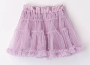 AW23 iDO Purple Silver & Cream 'Brightest Star' Tulle Skirt Set