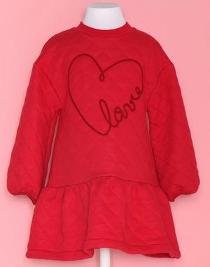 AW23 Agatha Ruiz De La Prada Junior Red 'Love' Heart Dress