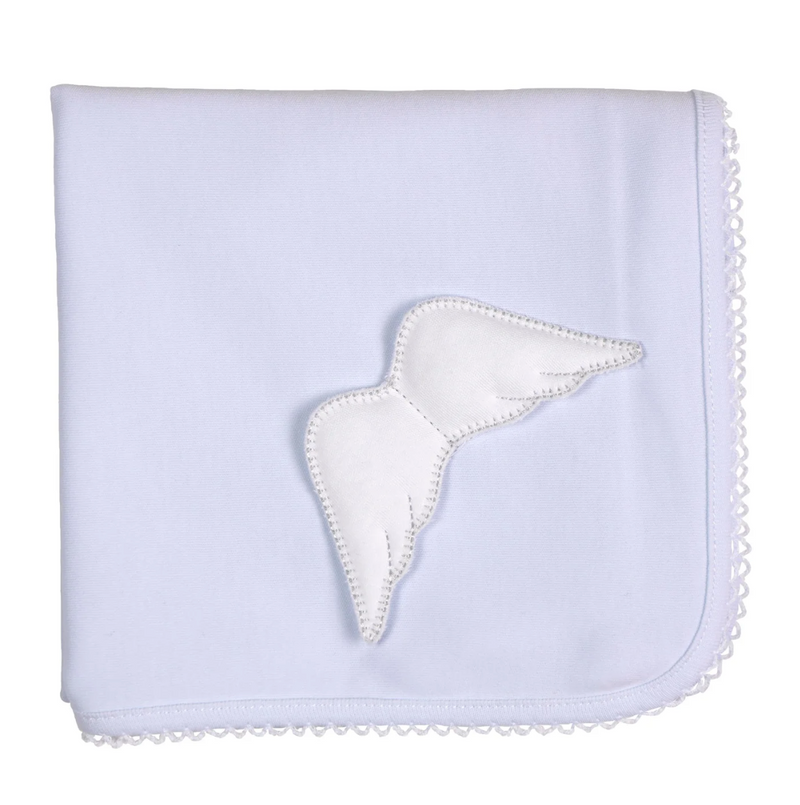 Baby Gi Pale Blue Cotton Angel Wings Blanket
