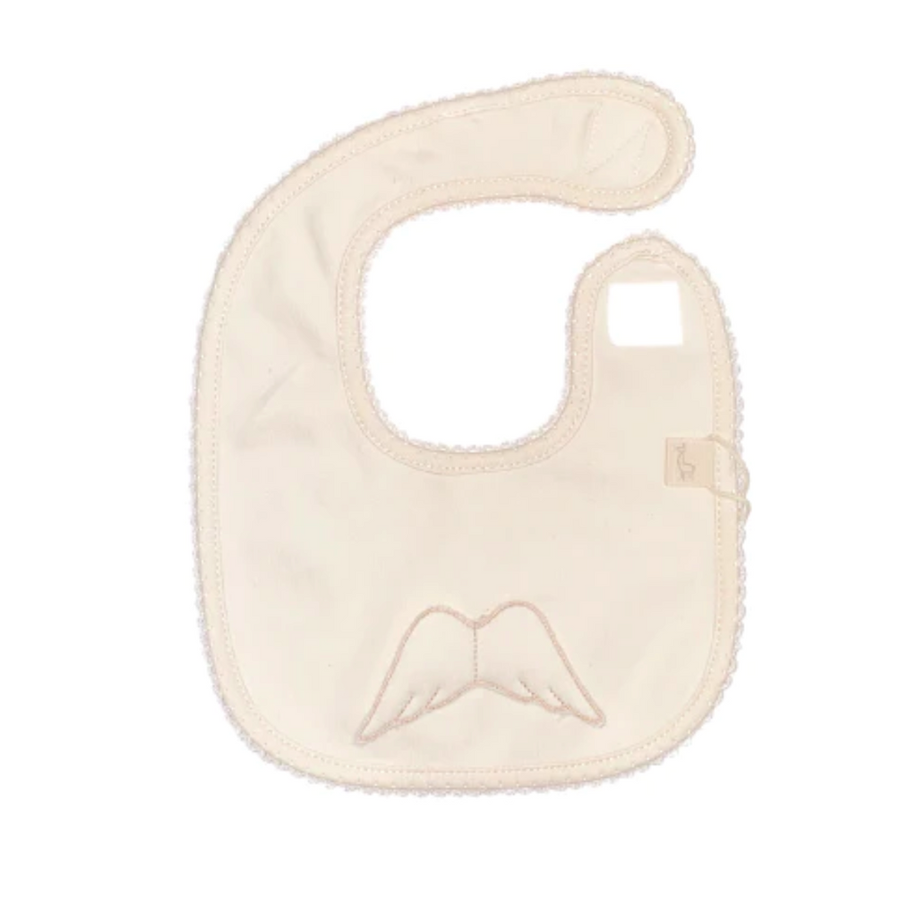 Baby Gi Beige Cotton Angel Wings Bib
