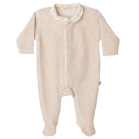Baby Gi Beige Velour Angel Wings Babygrow