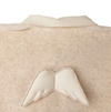 Baby Gi Beige Velour Angel Wings Babygrow