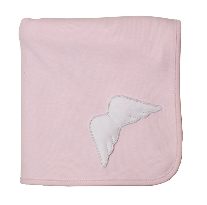 SS24 Baby Gi Pale Pink Cotton Angel Wings Blanket