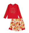 AW23 ADee CHARLOTTE Red & Gold Crown Shorts Set