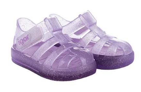 SS24 Igor STAR GLITTER Purple Jelly Sandals