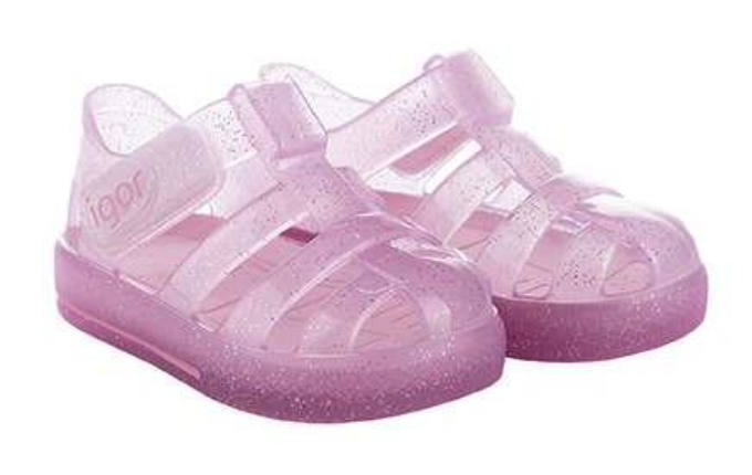 SS24 Igor STAR GLITTER Pink Jelly Sandals