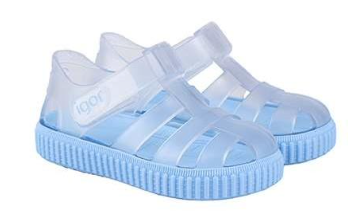 SS24 Igor NICO CRISTAL Blue Jelly Sandals