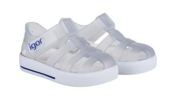 Igor STAR Clear and White Jelly Sandals