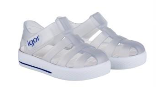 SS24 Igor STAR Clear and White Jelly Sandals