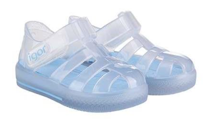 SS24 Igor STAR CRISTAL Blue Jelly Sandals