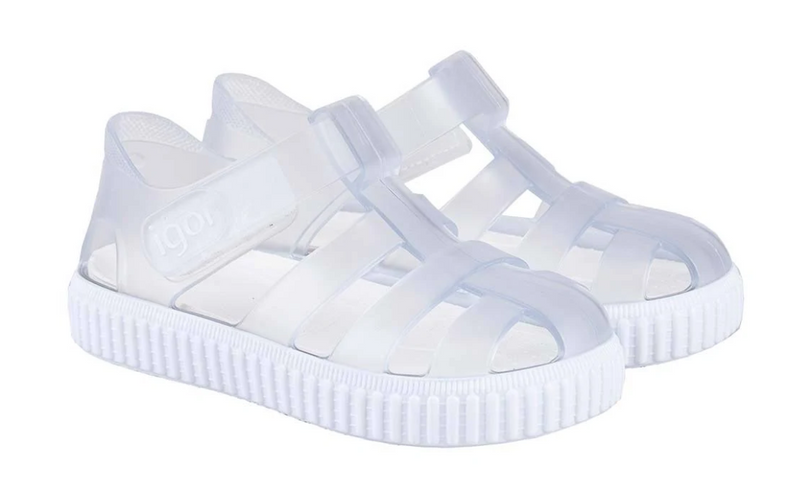 SS24 Igor NICO CRISTAL White and Clear Jelly Sandals