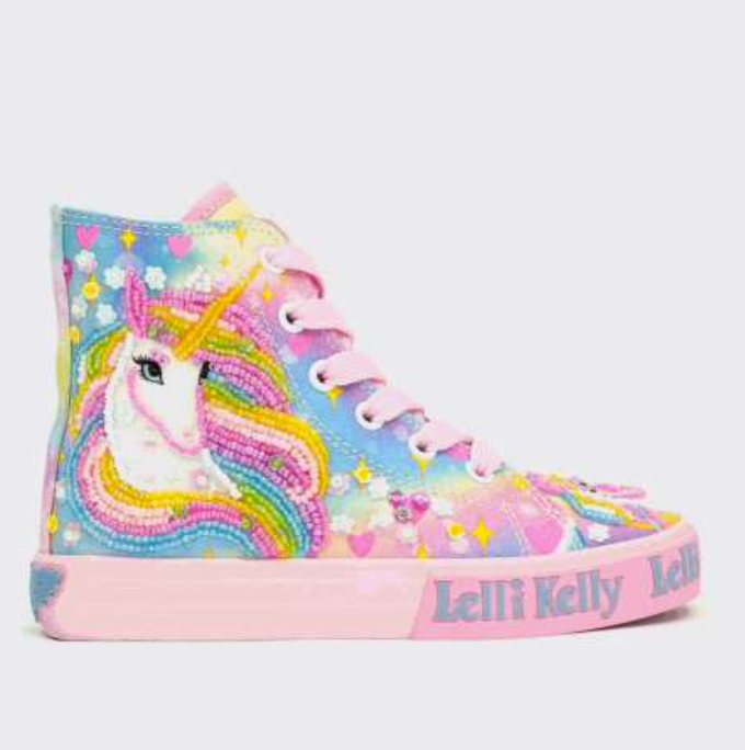 SS24 Lelli Kelly UNICORN Multicoloured Rainbow Bead Boots