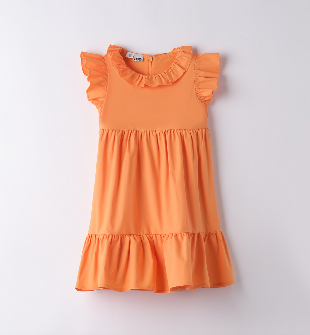 SS24 IDO Orange Tiered Frill Dress