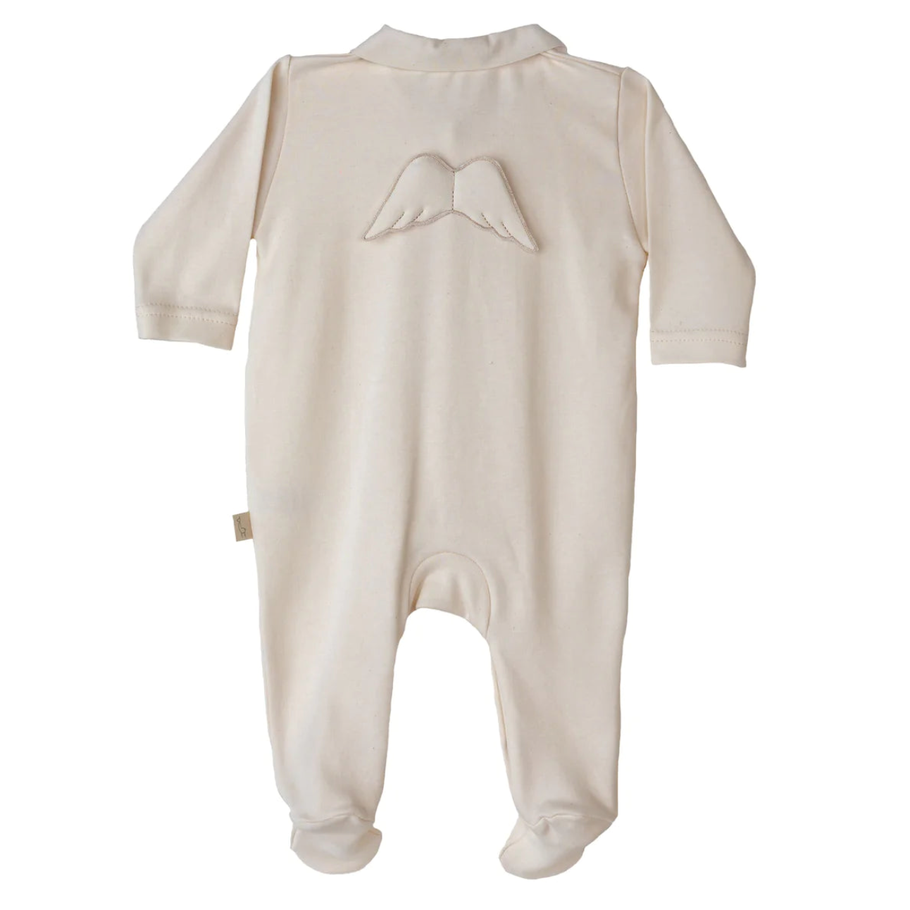 Baby Gi Beige Cotton Angel Wings Babygrow
