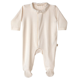 SS24 Baby Gi Beige Cotton Angel Wings Babygrow