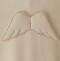 Baby Gi Beige Cotton Angel Wings Babygrow