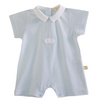 Baby Gi Pale Blue Cotton Crown Romper