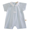 SS24 Baby Gi Pale Blue Cotton Crown Romper