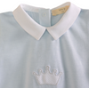 Baby Gi Pale Blue Cotton Crown Romper