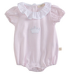 Baby Gi Pale Pink Cotton Crown Romper