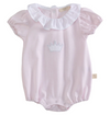 SS24 Baby Gi Pale Pink Cotton Crown Romper