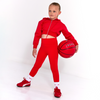 SS25 Blanca Sport Red Crop Top & Leggings Set