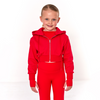 SS25 Blanca Sport Red Crop Zip Hoody
