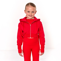 SS25 Blanca Sport Red Crop Zip Hoody