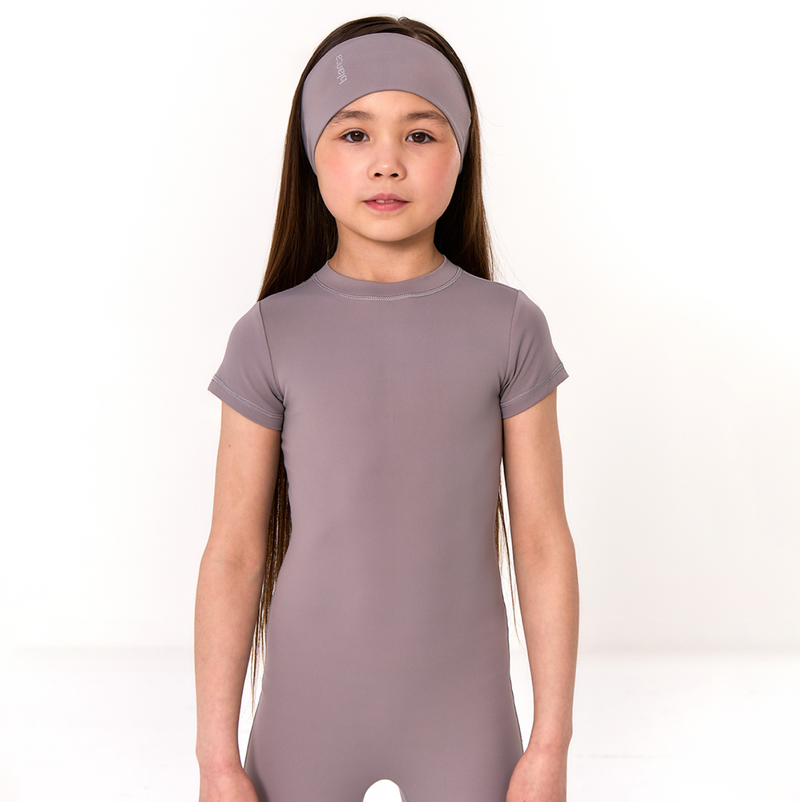 SS25 Blanca Sport Charcoal Cap Sleeve Unitard