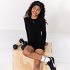 SS25 Blanca Sport Black Long Sleeve Unitard