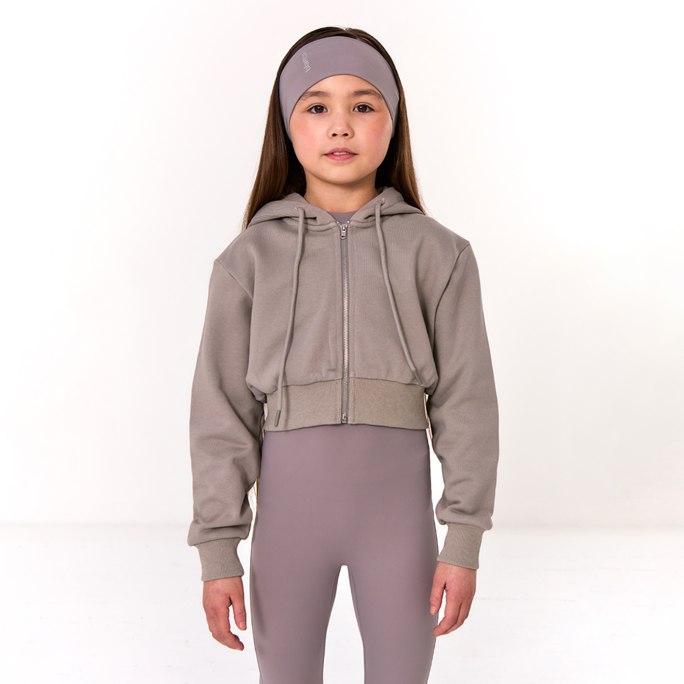 SS25 Blanca Sport Charcoal Crop Zip Hoody