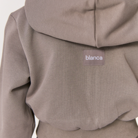 SS25 Blanca Sport Charcoal Crop Zip Hoody