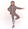 SS25 Blanca Sport Charcoal Crop Zip Hoody