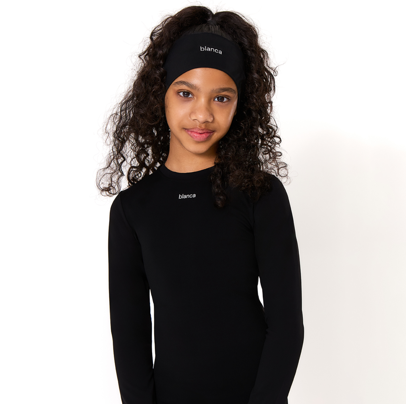 SS25 Blanca Sport Black Logo Headband