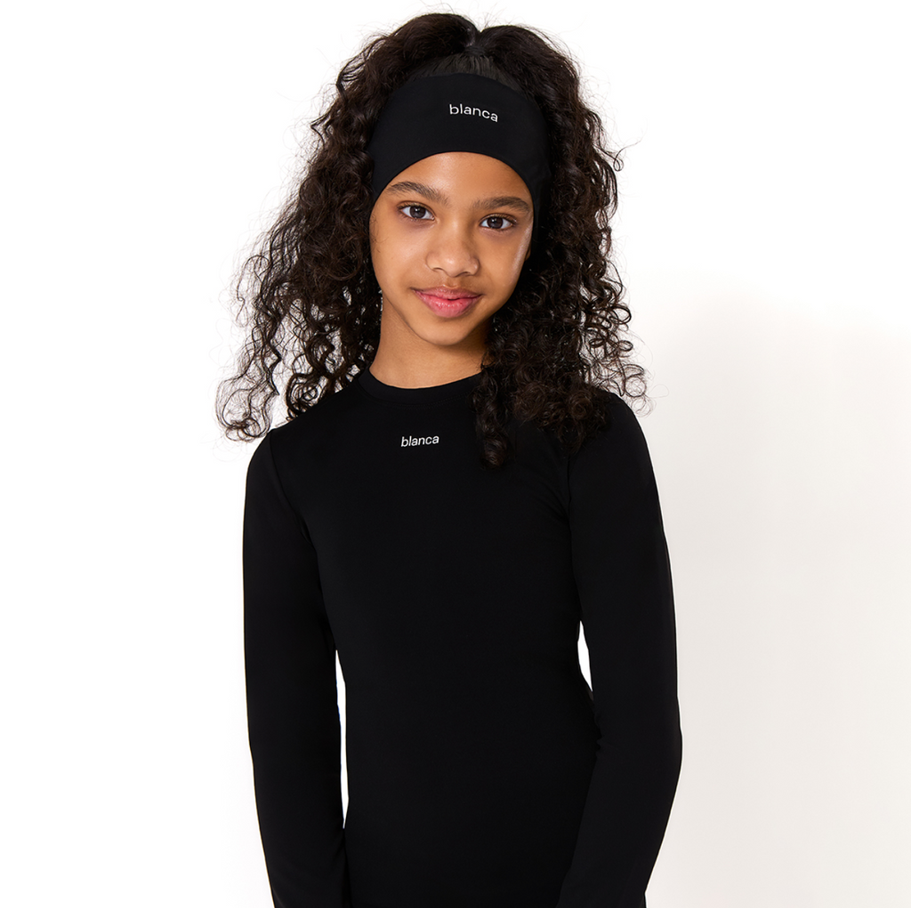 SS25 Blanca Sport Black Logo Headband