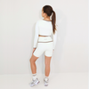 SS25 Blanca Sport Cream & Brown Piping Cycling Shorts Set