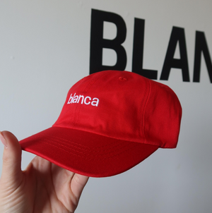SS25 Blanca Sport Red Logo Dad Cap
