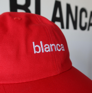 SS25 Blanca Sport Red Logo Dad Cap