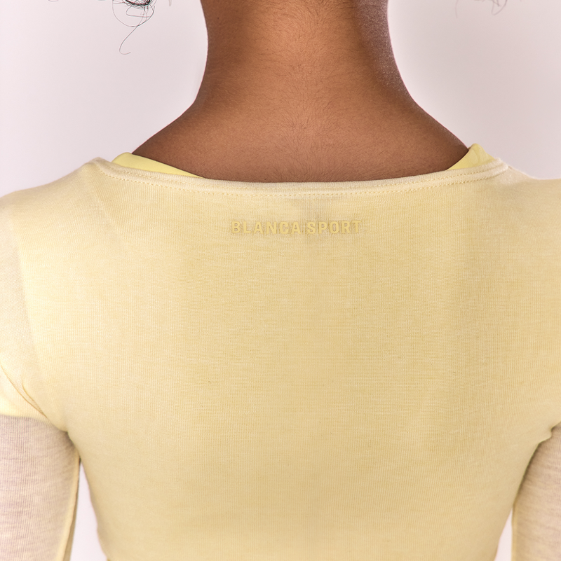SS25 Blanca Sport Lemon Wrap Over Cardigan