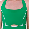 SS25 Blanca Sport Green & White Piping Unitard