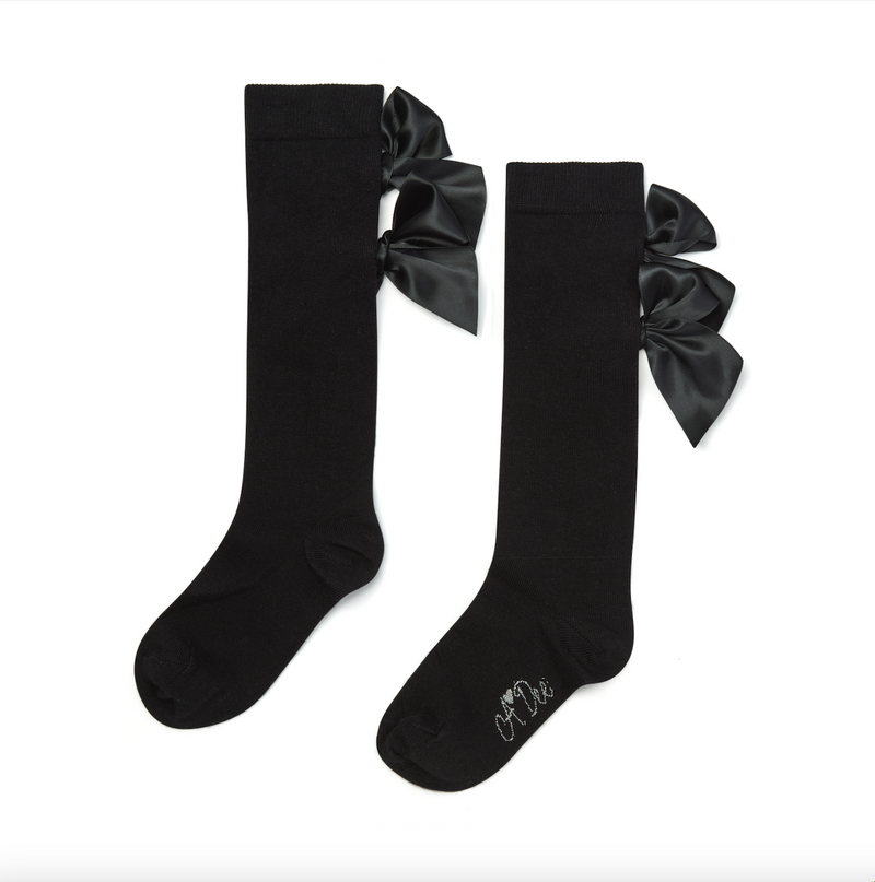 AW25 ADee POPPY Back To School Black Knee High Socks