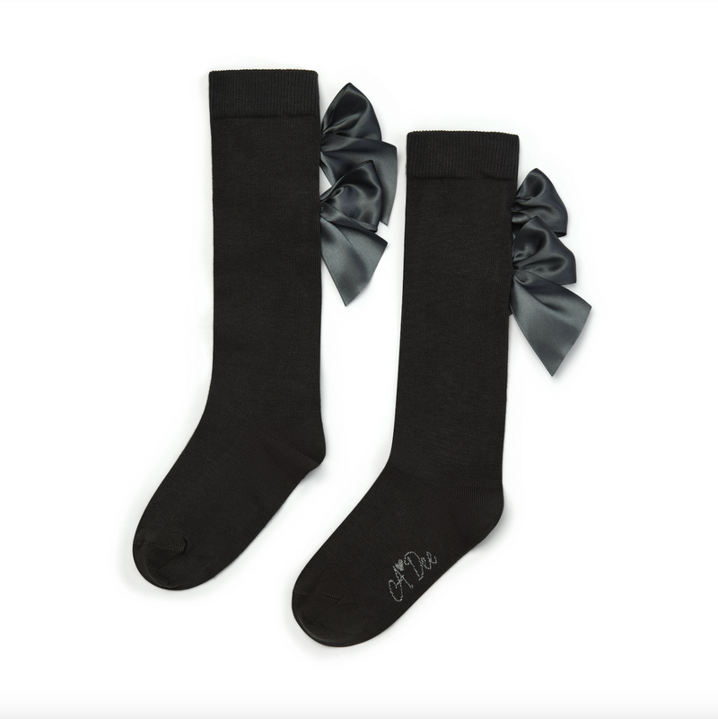 AW25 ADee POPPY Back To School Grey Knee High Socks