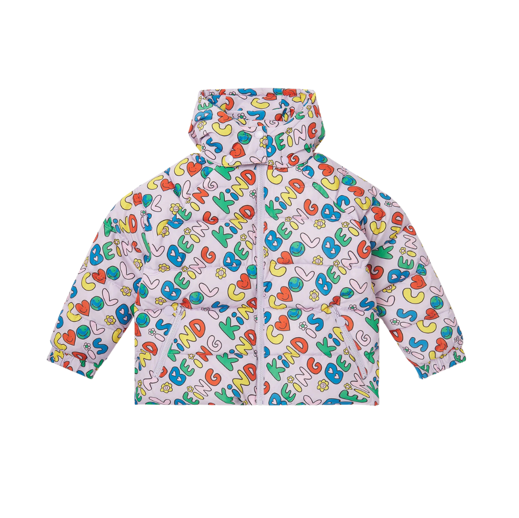 AW25 Stella McCartney Lilac 'Being Kind Is Cool' Coat